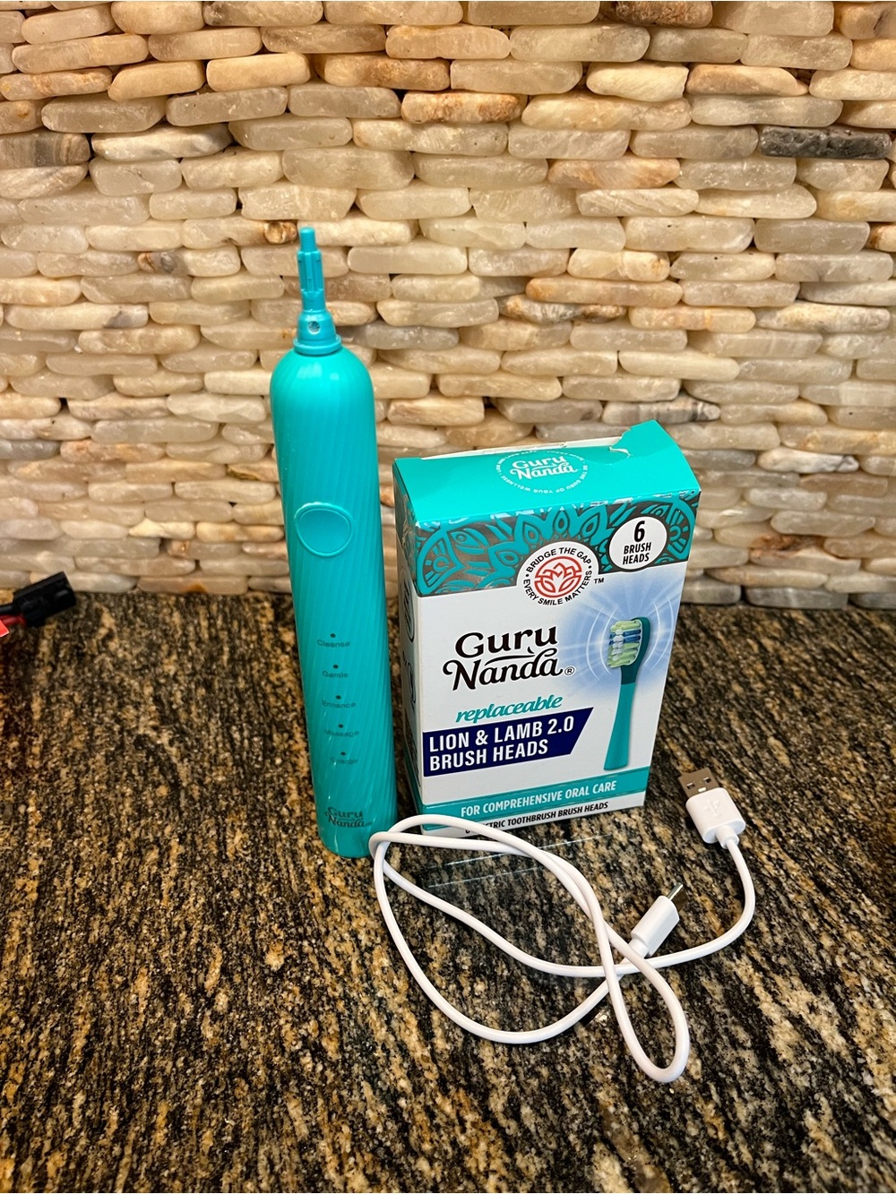 Gurunanda electric toothbrush 5 replacement heads